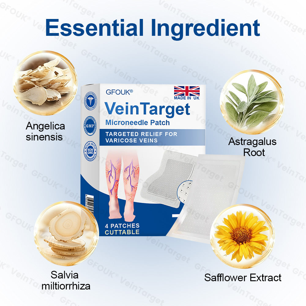 🇬🇧💙👨‍⚕️✅GFOUK® VeinTarget Microneedle Patch⚡Instant Relief, Long-Term Results