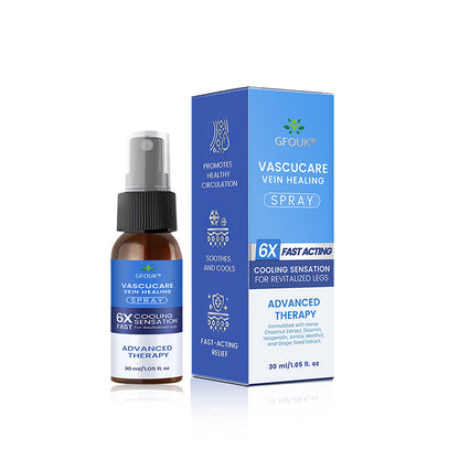 🇬🇧✅✅GFOUK® VascuCare Vein Healing Spray(Designed for Varicose veins, Spider veins, Deep vein Thrombosis, Chronic venous insufficiency, Venous ulcers, Thrombophlebitis and other venous issues)
